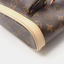 Pre Owned Louis Vuitton Montsouris Mini Backpack Coated Canvas And Leather Monogram Brown