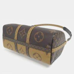 Pre Owned Louis Vuitton Monogram Giant Reverse Keepall Bandouliere 45Cm Boston Bag