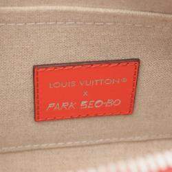 Pre Owned Louis Vuitton X Park Seo-Bo Keepall Bandouliere 25 Xl Handbag In Epi Leather Red