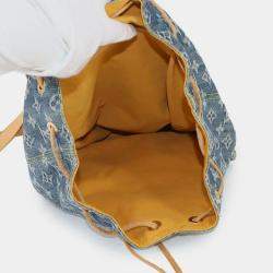 Pre Owned Louis Vuitton Monogram Denim Sac A Dos Gm Backpack Blue