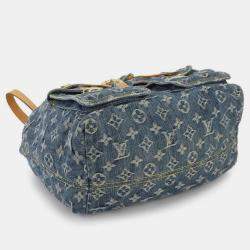 Pre Owned Louis Vuitton Monogram Denim Sac A Dos Gm Backpack Blue