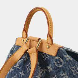 Pre Owned Louis Vuitton Monogram Denim Sac A Dos Gm Backpack Blue