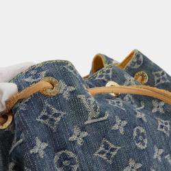 Pre Owned Louis Vuitton Monogram Denim Sac A Dos Gm Backpack Blue