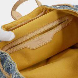 Pre Owned Louis Vuitton Monogram Denim Sac A Dos Gm Backpack Blue
