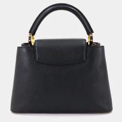 Pre Owned Louis Vuitton Capucines Bb 2-Way Hand/Shoulder Bag In Taurillon Leather Black