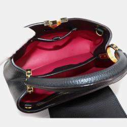 Pre Owned Louis Vuitton Capucines Bb 2-Way Hand/Shoulder Bag In Taurillon Leather Black