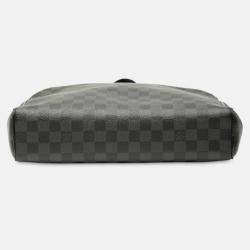 Pre Owned Louis Vuitton Black Damier Graphite Dayton Reporter MM