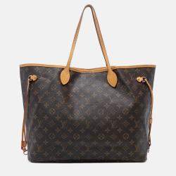 Pre Owned Louis Vuitton Brown Monogram Neverfull GM