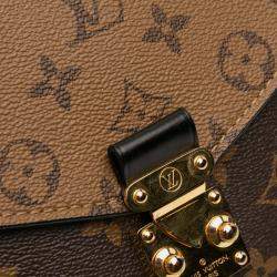 Pre Owned Louis Vuitton Brown Monogram Reverse Pochette Metis
