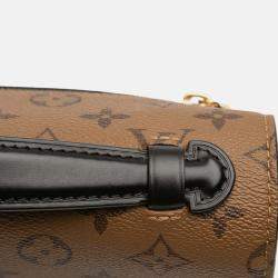 Pre Owned Louis Vuitton Brown Monogram Reverse Pochette Metis