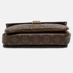 Pre Owned Louis Vuitton Brown Monogram Reverse Pochette Metis