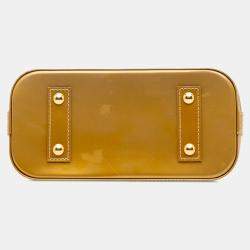 Pre Owned Louis Vuitton Gold Monogram Vernis Alma BB