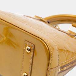 Pre Owned Louis Vuitton Gold Monogram Vernis Alma BB