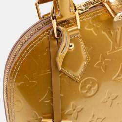 Pre Owned Louis Vuitton Gold Monogram Vernis Alma BB