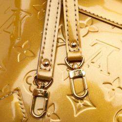 Pre Owned Louis Vuitton Gold Monogram Vernis Alma BB