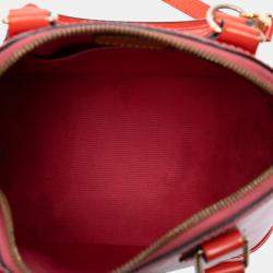 Pre Owned Louis Vuitton Orange Monogram Vernis Alma BB