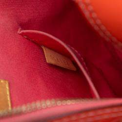 Pre Owned Louis Vuitton Orange Monogram Vernis Alma BB