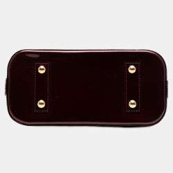 Pre Owned Louis Vuitton Red Monogram Vernis Alma BB