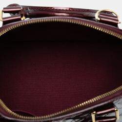 Pre Owned Louis Vuitton Red Monogram Vernis Alma BB