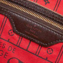 مملوكة مسبقًا Louis Vuitton Neverfull MM Damier Ebene Canvas Tote Bag
