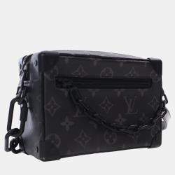 Pre Owned Louis Vuitton Black Monogram Eclipse Soft Trunk Wallet Crossbody