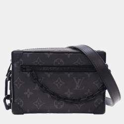 Pre Owned Louis Vuitton Black Monogram Eclipse Soft Trunk Wallet Crossbody