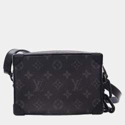 Pre Owned Louis Vuitton Black Monogram Eclipse Soft Trunk Wallet Crossbody