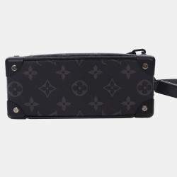 Pre Owned Louis Vuitton Black Monogram Eclipse Soft Trunk Wallet Crossbody