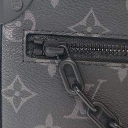 Pre Owned Louis Vuitton Black Monogram Eclipse Soft Trunk Wallet Crossbody