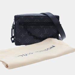 Pre Owned Louis Vuitton Black Monogram Eclipse Soft Trunk Wallet Crossbody