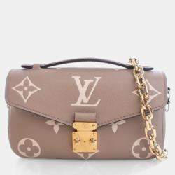 Pre Owned Louis Vuitton Monogram Empreinte Giant Pochette Metis East West