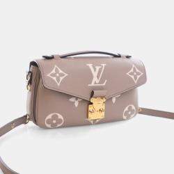Pre Owned Louis Vuitton Monogram Empreinte Giant Pochette Metis East West
