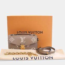 Pre Owned Louis Vuitton Monogram Empreinte Giant Pochette Metis East West
