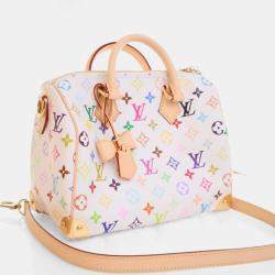 Pre Owned Louis Vuitton x Takashi Murakami Monogram Multicolor Speedy Bandouliere 25