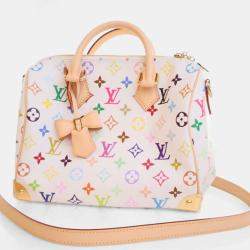 Pre Owned Louis Vuitton x Takashi Murakami Monogram Multicolor Speedy Bandouliere 25