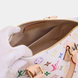 Pre Owned Louis Vuitton x Takashi Murakami Monogram Multicolor Speedy Bandouliere 25