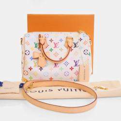 Pre Owned Louis Vuitton x Takashi Murakami Monogram Multicolor Speedy Bandouliere 25