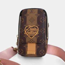 Pre Owned Louis Vuitton x NIGO Reverse Monogram Flat Double Phone Pouch