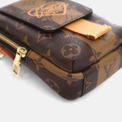 Pre Owned Louis Vuitton x NIGO Reverse Monogram Flat Double Phone Pouch