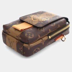 Pre Owned Louis Vuitton x NIGO Reverse Monogram Flat Double Phone Pouch