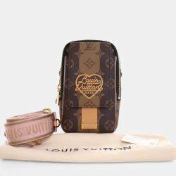 Pre Owned Louis Vuitton x NIGO Reverse Monogram Flat Double Phone Pouch