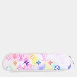 Pre Owned Louis Vuitton Monogram Watercolor Elizabeth Pencil Pouch