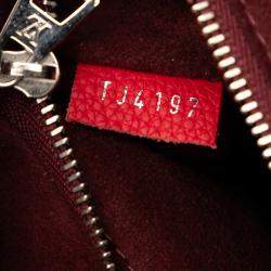 Pre Owned Louis Vuitton Red Calfskin Freedom Tote