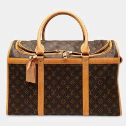 Pre Owned Louis Vuitton Brown Monogram Sac Chien Pet Carrier 50