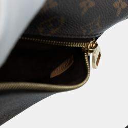 Pre Owned Louis Vuitton Brown Monogram Pochette Metis