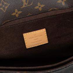 Pre Owned Louis Vuitton Brown Monogram Pochette Metis