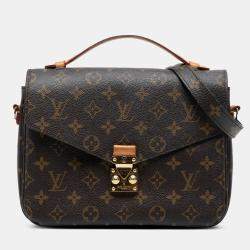 Pre Owned Louis Vuitton Brown Monogram Pochette Metis