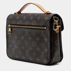 Pre Owned Louis Vuitton Brown Monogram Pochette Metis