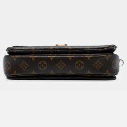 Pre Owned Louis Vuitton Brown Monogram Pochette Metis