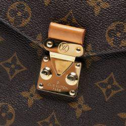 Pre Owned Louis Vuitton Brown Monogram Pochette Metis